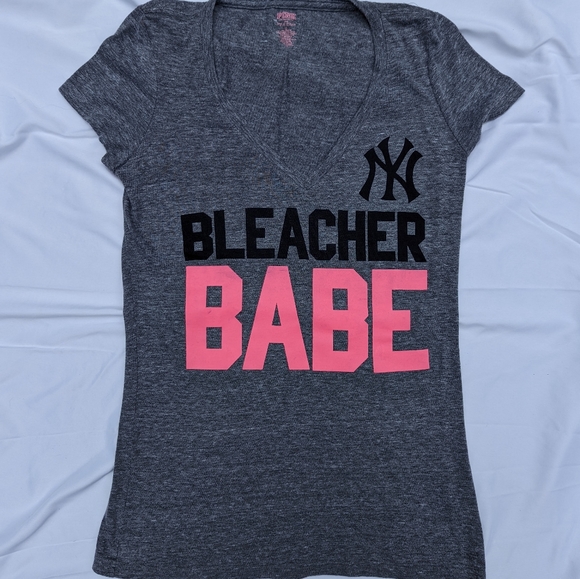 PINK Victoria's Secret Tops Ny Yankees X Vs Pink Bleacher Babe Tee